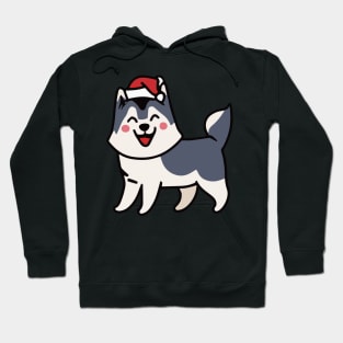 Husky Santa Dog Lover Malamute Hoodie